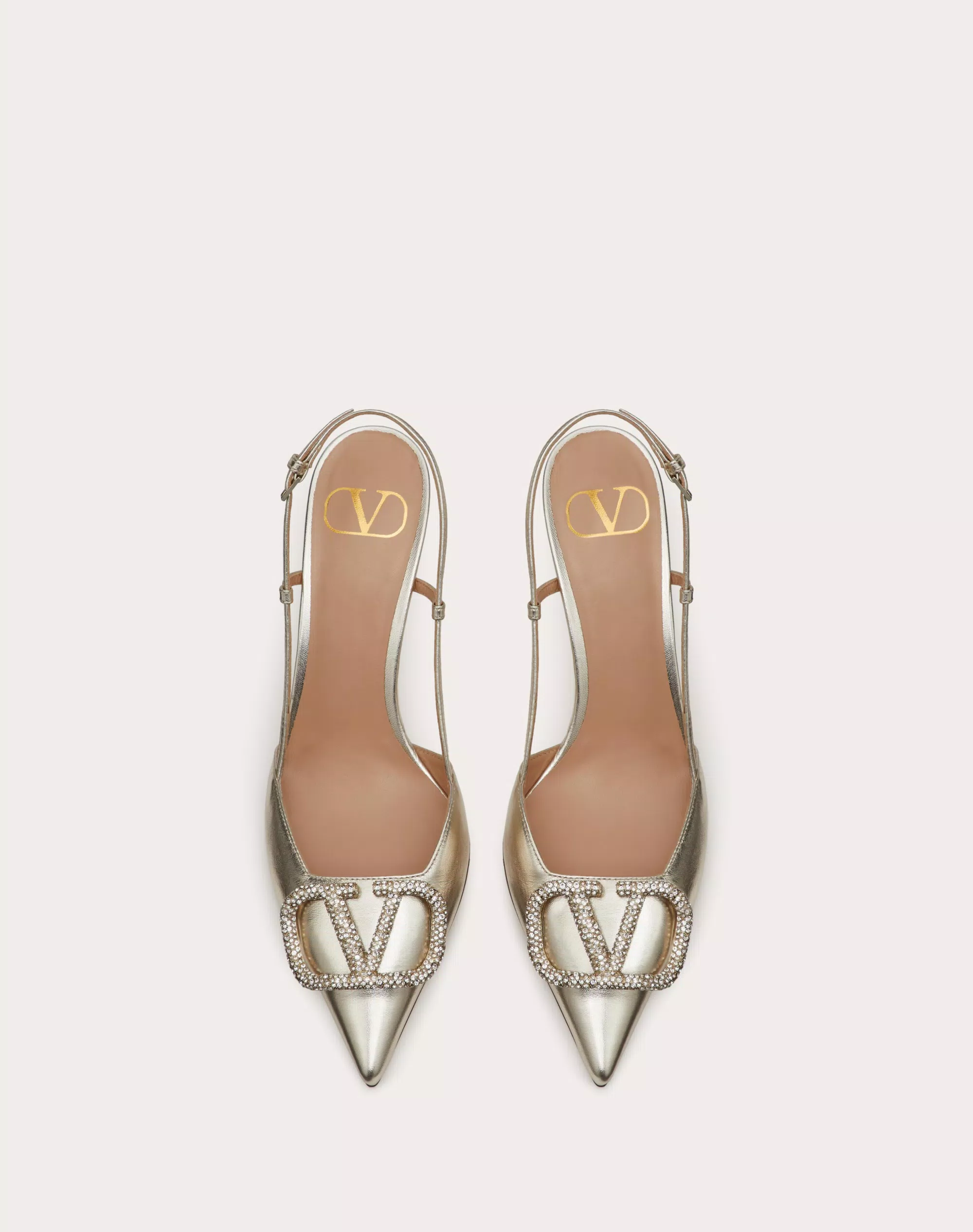 VLOGO GLOW LAMINATED NAPPA SLINGBACK PUMP 80 MM / 3.15 IN.